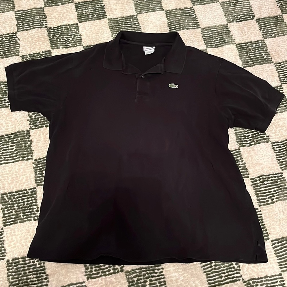 Lacoste black polo size 8